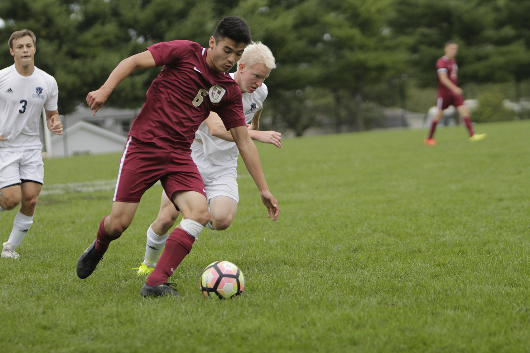 Josiah Choi's goal against Ozark Christian capped a thrilling weekend for men's soccer (Photo credit: Andrew Gogerty)