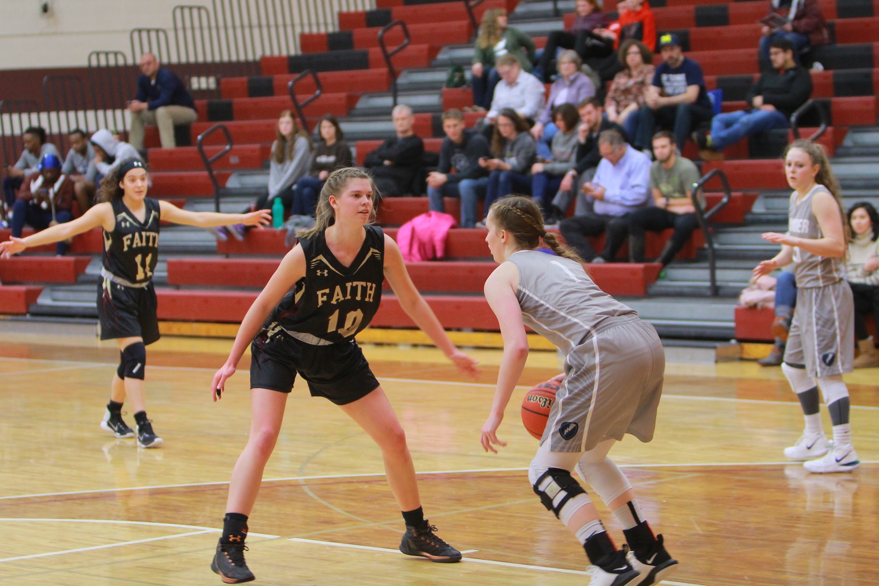 Faith Eagles forward Bekah Smith had one of her best all-around games of the season in a win over Manhattan Christian