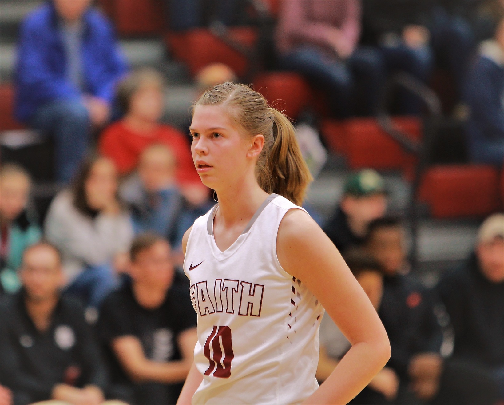 Faith Eagles sophomore Bekah Smith led the team with 10 rebounds in a loss to Ozark Christian