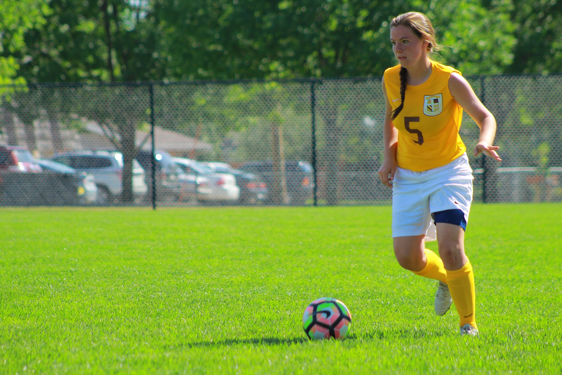 Molleigh Adams-Freund scored the only goal of the game for the Eagles in a 2-1 loss at Bethany Lutheran
